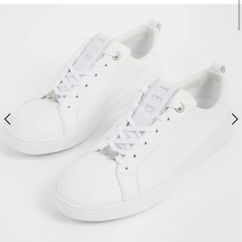 TED BAKER TEDAH WHITE LEATHER SNEAKERS TRAINERS